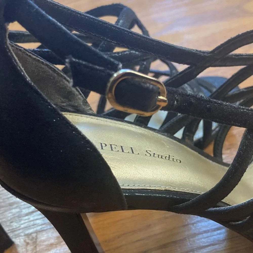 Papell Studio Black Strappy Heels
